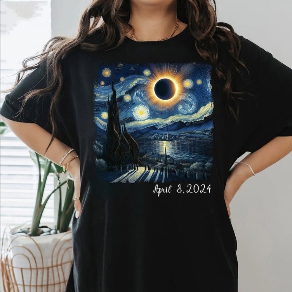 Van Gogh Total Solar Eclipse Shirt April 8Th Shirt Eclipse